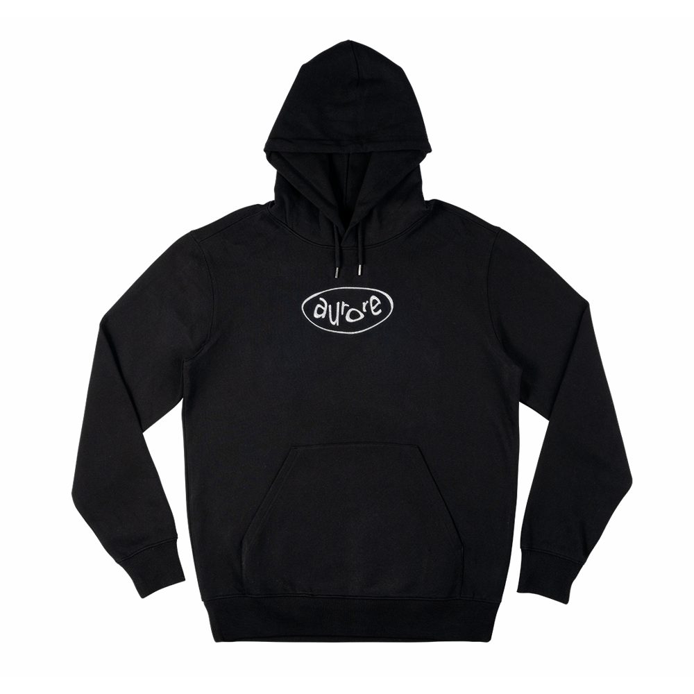 EMBROIDERED HOODIE / BLACK
